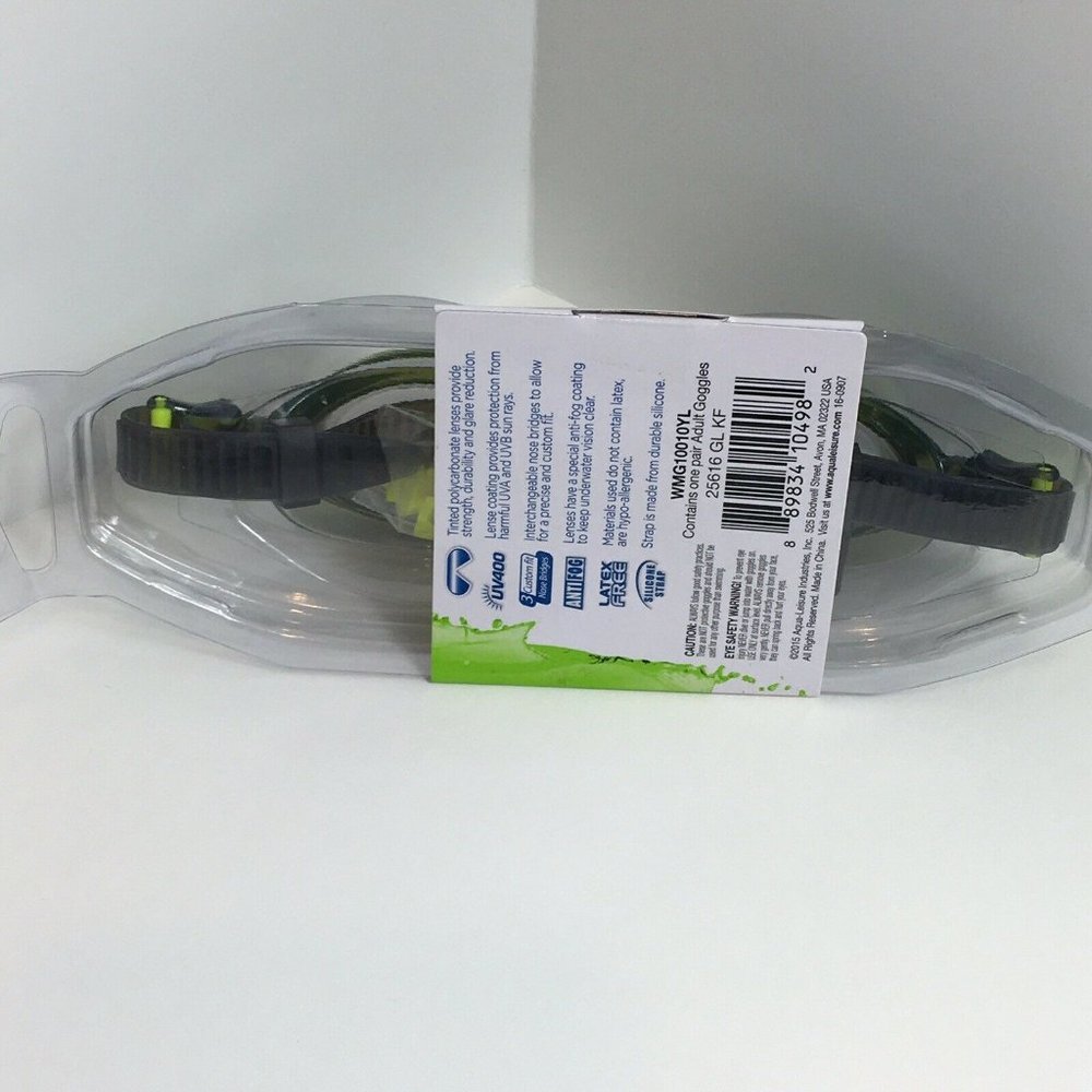 Dolfino Striker Silicone Swim Goggles Adult Ages 12+ UV400 Protection Latex Free - Picture 9 of 12